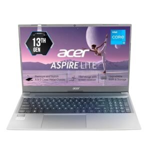 acer Aspire Lite, 13th Gen Intel Core i3-1305U, 8GB RAM, 512GB SSD, FHD, 15.6"/39.62cm, Windows 11 Home, Steel Gray, 1.59KG, AL15-53, Metal Body, Thin and Light Premium, Laptop