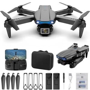 Drone with 4k Camera Foldable 1080P HD Drone with FPV Live Video, Smart Gestures Selfie, Altitude Hold, One Key Take Off/Landing, 3D Flips for Kids and Adults. (E99)