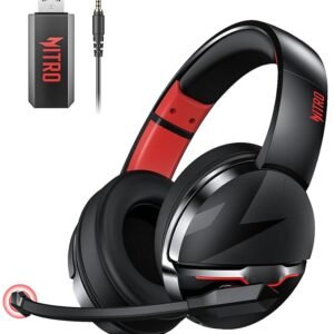 acer K2 Nitro Dual Mode Gaming Headset (Over-The-Head/Adjustable Headband/Noise Reduction Uni-Directional Mic/BT 5.0/100Hrs Playtime/2.4GHz Wireless Connectivity/Wired Mode/USB Type-C Charging) Black