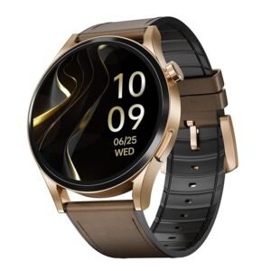 Boat Chrome Horizon, Premium Metal Body, Video Watch Faces, 1.51”(3.83cm) AMOLED Round Display, HRV & VO2 Max, Auto-Activity Detection, ASAP Charge, HRV Smartwatch for Men & Women (Coco Brown)