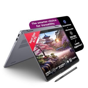 Lenovo IdeaPad 5 2-in-1 AMD Ryzen AI 5 340 (16GB RAM/512GB SSD/14 (35.5cm)/WUXGA IPS/Windows 11/Copilot+PC/Microsoft 365 Basic + Office 2024/Digital Pen 2/Grey/1.6Kg), 83KT0052IN Convertible Laptop